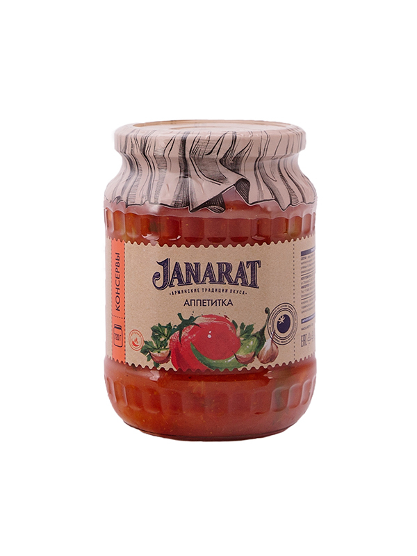 JANARAT<br>Appetite - Fűszeres zöldséges szósz (Örmény lecsó)<br>720 g