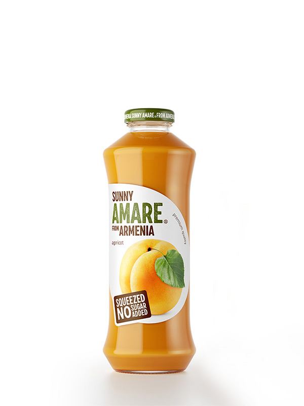 SUNNY AMARE<br>Frissen préselt sárgabarack gyümölcslé<br>250 ml